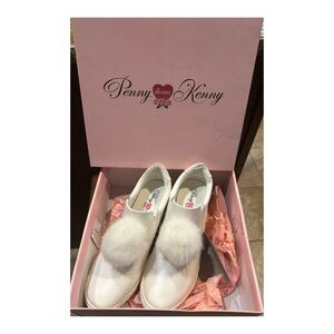 Penny Loves Kenny Ivory Fur Slip-On Sneakers